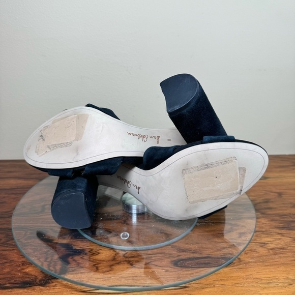 NEW Sam Edelman Yancy Ankle Strap Suede Heel Sandals - black - Picture 16 of 16